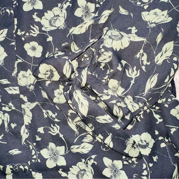 Fortune + Ivy Long Sleeve Floral V-Neck Blouse Flower Print XL - Picture 4 of 8